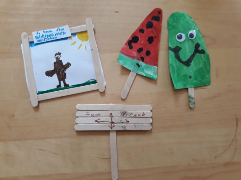 Tolle Sachen basteln mit Eis-Stielen aus Holz